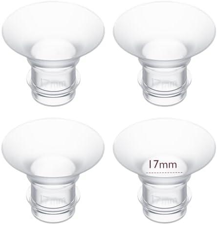 Momcozy 17mm 4Count Flange Insert Compatible with 24mm Flange/Shield of Most Pumps