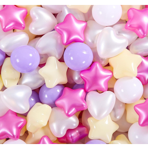 Star Ball Pit Balls for Toddlers- 200 Pcs Crush Proof Plastic Toy Balls for Toddler Ballpit, Ball Pits Play Tent, Baby Pool Water Toys, Christmas Party Decoration, Photo Props