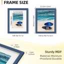 YESKAY 8x10 Picture Frame Set of 9, Display Pictures 5x7 with Mat or 8 x 10 Without Mat, Multi Photo Frames for Wall Mounting or Table Top Display, Blue