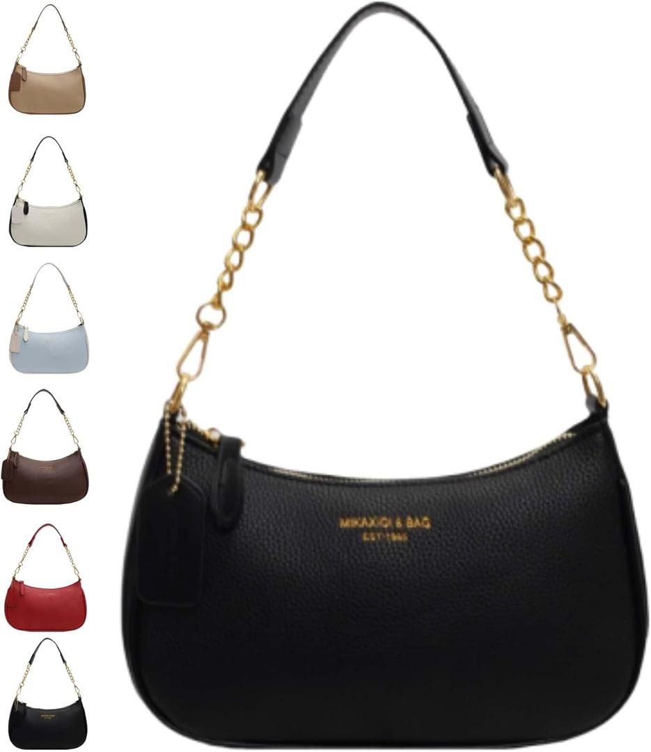 Crossbody Bags for Women Trendy Crescent Shoulder Underarm Small Purse Retro Classic Hobo Clutch Handbag Fashion Y2K (Black)