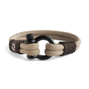 Mens Rope Bracelet - Stainless Steel Black Shackle, Extremely Durable and Scratch Resistant Waterproof Paracord, Handmade, Nautical Wristband for Men