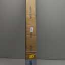 72-144 Inches Curtain Rods for Window, Vimayta 1 Inch Diameter Drapery Rod with Resin Finials, Ideal Adjustable Heavy Duty Single Curtains Rod for Bedroom, Living Room Decoration, White Wood Grain