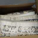 BESTSWEETIE 5x7 Area Rug Washable Rugs for Living Room, No Pile Boho Carpet for Entryway Bedroom Dinning Room, Vintage Carpet Print Distressed Non-Slip, 5 x 7 ft, Green Brick Rust Red