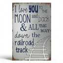 Metal Tin Sign 12x8 Inch Love Quote Wall Decor – Vintage Retro Decorative Metal Sign with Pre-Drilled Holes – Romantic Home Bedroom Wall Art