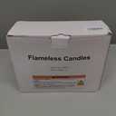 5plots Flameless Battery Operated Candles Set of 3, White LED Candles with Remote Timer, Real Wax Glass Pillar Candles Warm Flickering Light for Indoor Home, Halloween, Christmas Decor D3 x H4 5" 6"