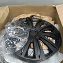 Hubcaps 15", Wheel Rim Cover Universal R15 Hub Caps, Steel Wheel Car Pickup Truck SUV, 15 inch Wheel Covers, ABS Material, Set of 4, 15 inch, Matte Black