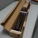 1 Inch Heavy Duty Double Bay Window Curtain Rods,36-72 Inch Center Rod for Window (24 to 68 Inch), 20-36 Inch Side Rods for windows (16-32 Inch), Antique Bronze, End Cap Finials