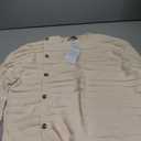 PRETTYGARDEN Womens Sweaters Fall 2026 Casual Long Sleeve Crewneck Button Loose Winter Knit Pullover Sweater Tops (Beige, M)