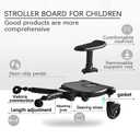 Universal Stroller Board with Detachable Seat, 2 in 1 Buggy Board Suitable for Most Brands of Strollers, Holds Children Up to 55 lbs