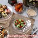 Havawish 18 Pcs Glass Dinnerware Set Sleek Round Clear Glass Plate and Bowl Sets for Dessert, Salad, Fruit, Dishwasher, Microwave Safe Kitchen Dining