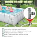 Filter Pump Hose Connector, Kardeep T Joint Pool Hose Connector 1.5 to 1.5, Hose Connector Coupling for Pool Hose Adapter and Filter Pumps - 3 Interfaces