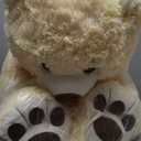 HollyHOME Teddy Bear Stuffed Animal Plush Giant Teddy Bears with Footprints Big Bear 36 inch Beige