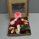 FPMSQDY Artificial Flowers, Fake Cake Flowers Silk Roses with Stems Faux Burgundy Dahlia Wedding Bridal Bouquets for Table Centerpieces Floral Arrangement Arch Home Decoration