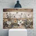 Vintage Rustic Floral Bouquet Wall Canvas – 12 x 18 Inches – Frameless Poster – Home and Office Interior Decoration for Living Room, Bedroom, Kitchen, and Cafe