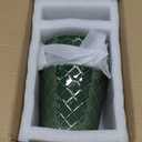 BUYMAX Plant Pots Indoor 6 inch Ceramic Flower Pot with Drainage Hole and Ceramic Tray - Gardening Home Desktop Office Windowsill Decoration Gift, Set of 2(Patina)