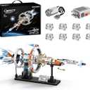 Space Station Spaceship Building Block Set with LED Lights, Exploration Station Model Building Kits with Display Stand, STEM Engineering Gift for Kids, Adults & Space Fans (1583 PCS)