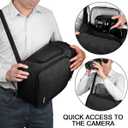 CADeN Camera Bag Sling Backpack for DSLR/SLR Mirrorless Camera Waterproof, Camera Case Compatible for Sony Canon Nikon Camera and Lens Tripod Accessories Black