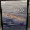 24x30 Poster Frame, Black 24 x 30 Frame for Horizontal or Vertical Wall Mounting, 1 Pack