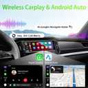 Single Din Car Stereo with Wireless Apple Carplay & Android Auto, 6.5" Full Laminated HD Touchscreen Car Radio with Bluetooth 1080P Backup Cam Navigation Mirror Link AM/FM USB & Type-C Charging EQ SWC