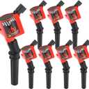 DG508 Ignition Coil Pack Set of 8 Compatible for Ford Lincoln Mercury 4.6L 5.4L V8 etc. (DG508 Coils_8 Packs_Red)