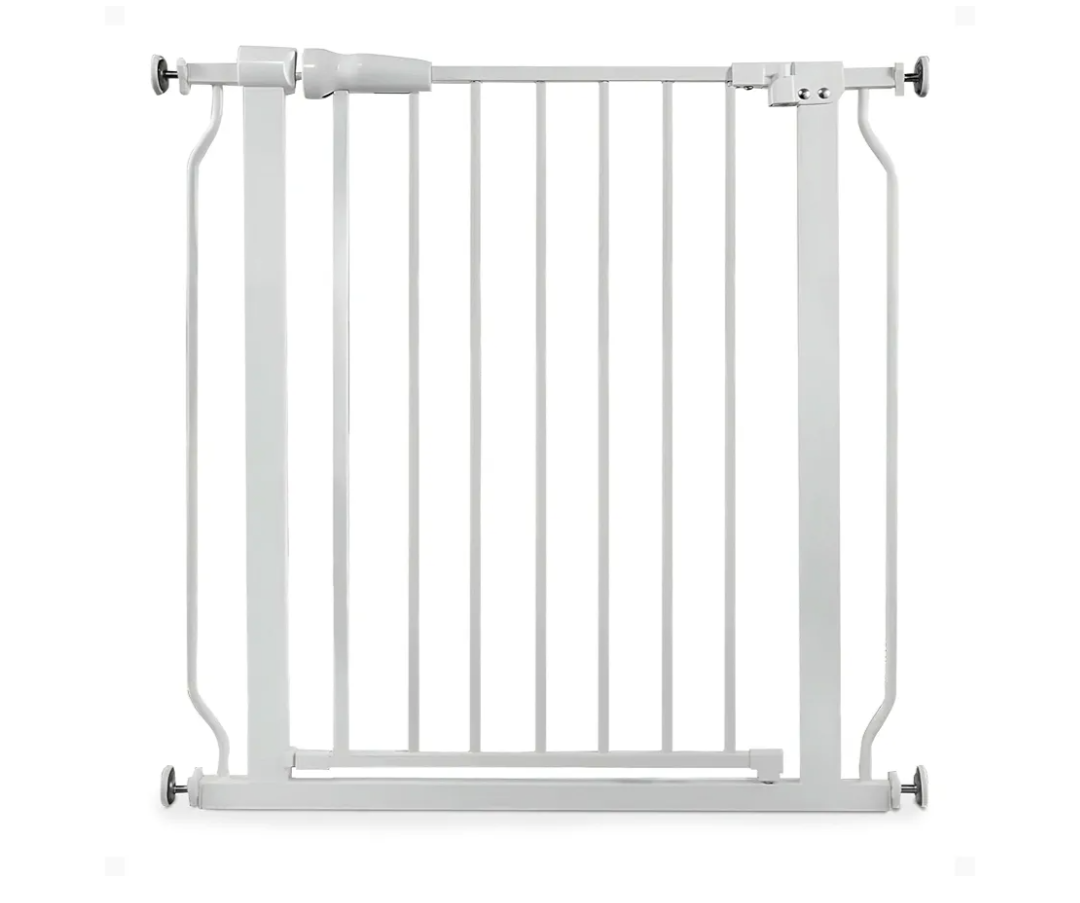 BalanceFrom Easy Walk-Thru Baby and Pet Safety Gate with Hold-Open and Auto-Close – Adjustable Steel Barrier for Stairs, Doorways, and Hallways, No Drilling Installation 28 x 30 inch