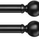 HeiDear 2 Pack Curtain Rods for Windows 30 to 45 Inches, 5/8" Bronze Metal Curtain Rod, Adjustable Single Window Rods for Bedroom, Living Room, Kitchen, Office