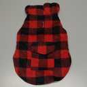 Malier Winter Coat for Dogs - Classic Plaid Fleece Cold Weather Jacket With Pocket, Windproof Warm Vest Clothes for Small Medium Large Dogs (Red, Medium)