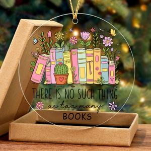 2 x Book Ornament, Book Lovers Gifts, Books Club Themed Reading Gifts, The Librarians, Bookish, Readers, Book Club Gift Idea