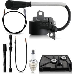 Ignition Coil Module Fits for Stihl 028WB 028 for Woodboss 028AV 028 Super Chainaws with Air Filter Spark Plug