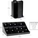 Mind Reader Cup Carousel and Condiment Organizer Set, Countertop Org, Coffee Bar, 7.75"L x 7.75"W x 11.5"H, 2 Pcs., Black