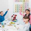 10 x 89pcs Classroom Monthly Calendar Pocket Chart Cards for Classroom Homeschool Needs