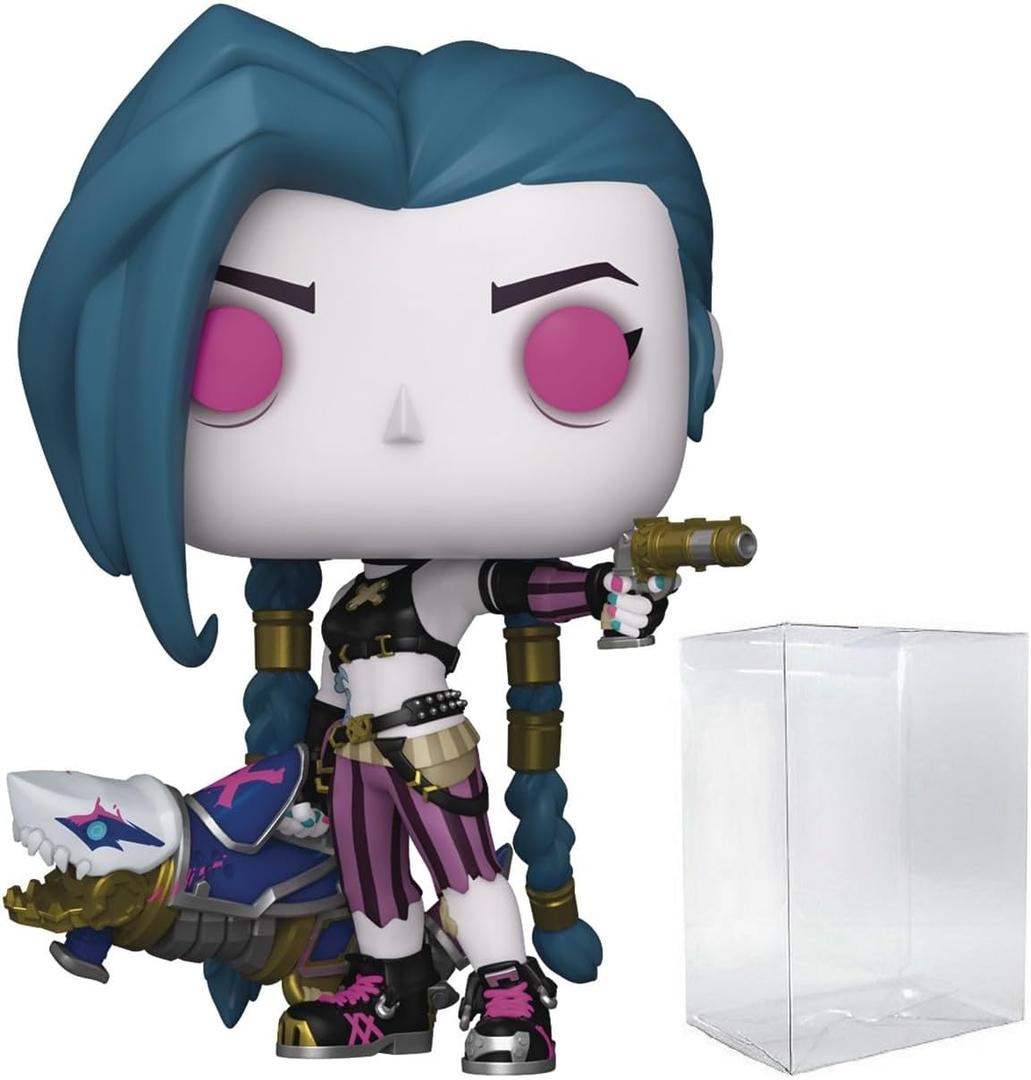 POP Funko TV: Arcane League of Legends - Jinx Vinyl Figure, Bundled with Compatible Box Protector Case, 3.75 Inches