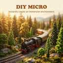 32 Pcs Mixed Model Trees 0.7 to 4.45 Inch Miniature Trees Train Scenery Diorama Tree Railroad Architecture Fake Tree for DIY Crafts, Building Model, Scenery Landscape, Natural Green