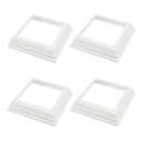 Wealrit 4 x 4 Inch White Split Style Vinyl Post Skirt Vinyl Fence Post Skirt Post Sleeve for Porch Stair Rails(4 Pack)