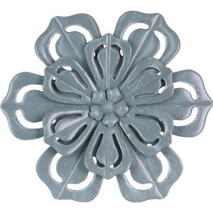 hogardeck Metal Flower Farmhouse Wall Decor, 16" Large Floral Metal Blue Wall Art for Indoor Outdoor, Boho Wall Decor for Bathroom, Living Room, Kitchen, Bedroom, Porch, Garden, Yard