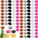 100 Pcs Plastic Mini Cowboy Hats for Crafts Tiny Cute Miniature Western Cowgirl Small Cowboy Hats Decoration for Party Cake Drink Decor Accessories Toy Doll Dress up Play Games Gift