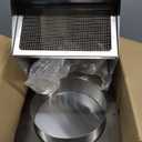 10 Inch Stainless Steel Roof Vent Cap,Bathroom Exhaust Roof Vent for Dryer,Removable Roof Vent,Galvanized Steel for Ventilation System with Damper, Silver