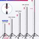 Backdrop Stand 10 x 8 Ft (WxH), Adjustable Photography Background Stand Support Kit with 6 Clamps & Carrying Bag for Photo Studio, Party, Wedding, Decoration, Projector Screen