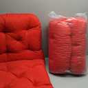 Back Chair Cushion Outdoor Indoor Tufted Seat/Back Patio Seating Cushions Waterproof Weather Resistant Patio Rocking Pads for Outdoor(Wine Red,2 Pcs), Size 44"x20" Inch, One Seat Is New, Second Pre-Owned, Has Small Cracks