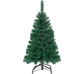 3FT Artificial Christmas Tree Black Tabletop Christmas Tree with Metal Stand Mini Xmas Pine Tree for Party Supplies Indoor Outdoor Holiday Home Decoration(Black)