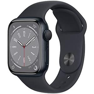 Apple Watch Series 8 [GPS 41mm] Smart Watch w/Midnight Aluminum Case with Midnight Sport Band - S/M. Fitness Tracker, Blood Oxygen & ECG Apps, Always-On Retina Display, Water Resistant