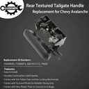 Gledewen Tailgate Door Handle, Compatible with Chevy Avalanche 1500 2500 Pickup 2002-2006, Exterior Rear Textured, | Replace# 19209650 15086873 GM1915115 Tail gate Outside Liftgate Latch Lock