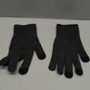 Merino Wool Gloves for Men Women Touch Screen Warm Anti-Slip Glove Liners Thermal for Driving Hiking (Large, He01-(Black Grey Marl))