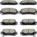 D1273 D1326 Front Rear Ceramic Brake Pads Set Fit For 2008-2016 Chrysler Town & Country,For 2008-2016 Dodge Grand Caravan,2009-2013 Journey,For 2009-2014 Volkswagen Routan (8 pcs)