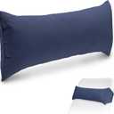 GoSports Coast Modern Outdoor Lounge Chair Pillow with Strap - Waterproof Headrest Pillow for Pool Lounger & Patio Chaise Cushions (One Size, Navy)