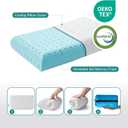 Small Gel Memory Foam Camping Pillow Travel - Contoured Support -Compressible Pillow Ideal for Backpacking, Camping, Travel, Car, Airplane,Office Nap (Original White)