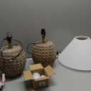 JONATHAN Y JYL5601C-SET2 Effie 18.25" Minimalist Scandinavian Ceramic/Iron Hobnail LED Table Lamp for Bedroom, Living Room, Office, College, Nightstands and Coffee Table, Matte Taupe (Set of 2)