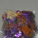 48pcs Halloween Foil Firework Cupcake Toppers Happy Halloween Theme Cupcake Picks Decoration Cocktail Fruit Toothpick for Fall Party