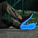 Light Up Shoes for Women Men, Unisex USB Charging LED Shoes Adult Halloween Mesh Upper Glowing Luminous Trainers Dancing Flashing Sneakers (13 Women/11.5 Men, Black)