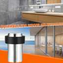 2PCS Stainless Steel Cylindrical Universal Door Stop, 1-3/4 Inch Brushed Finish Door Stopper with Rubber Bumper  Protects Walls from Door Knob Damage by TPOHH